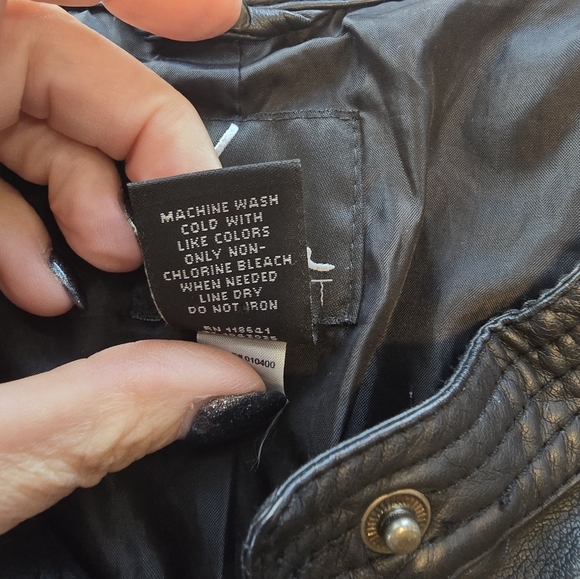 Lane Bryant Black Faux Leather Zip Up Moto Jacket 22/24 - Picture 8 of 8